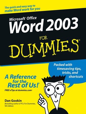 cover image of Word 2003 For Dummies